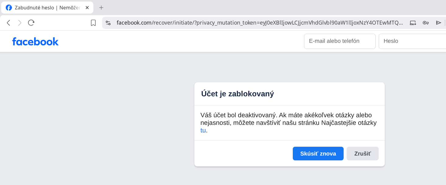 Okay, dnes sme boli oficiálne vyhodení z facebooku. Samozrejme túto sieť opúšťame, nebudeme sa nikomu pchať do zadku, len za to že on na nás nezarobil a zdieľali sme si linky na weby